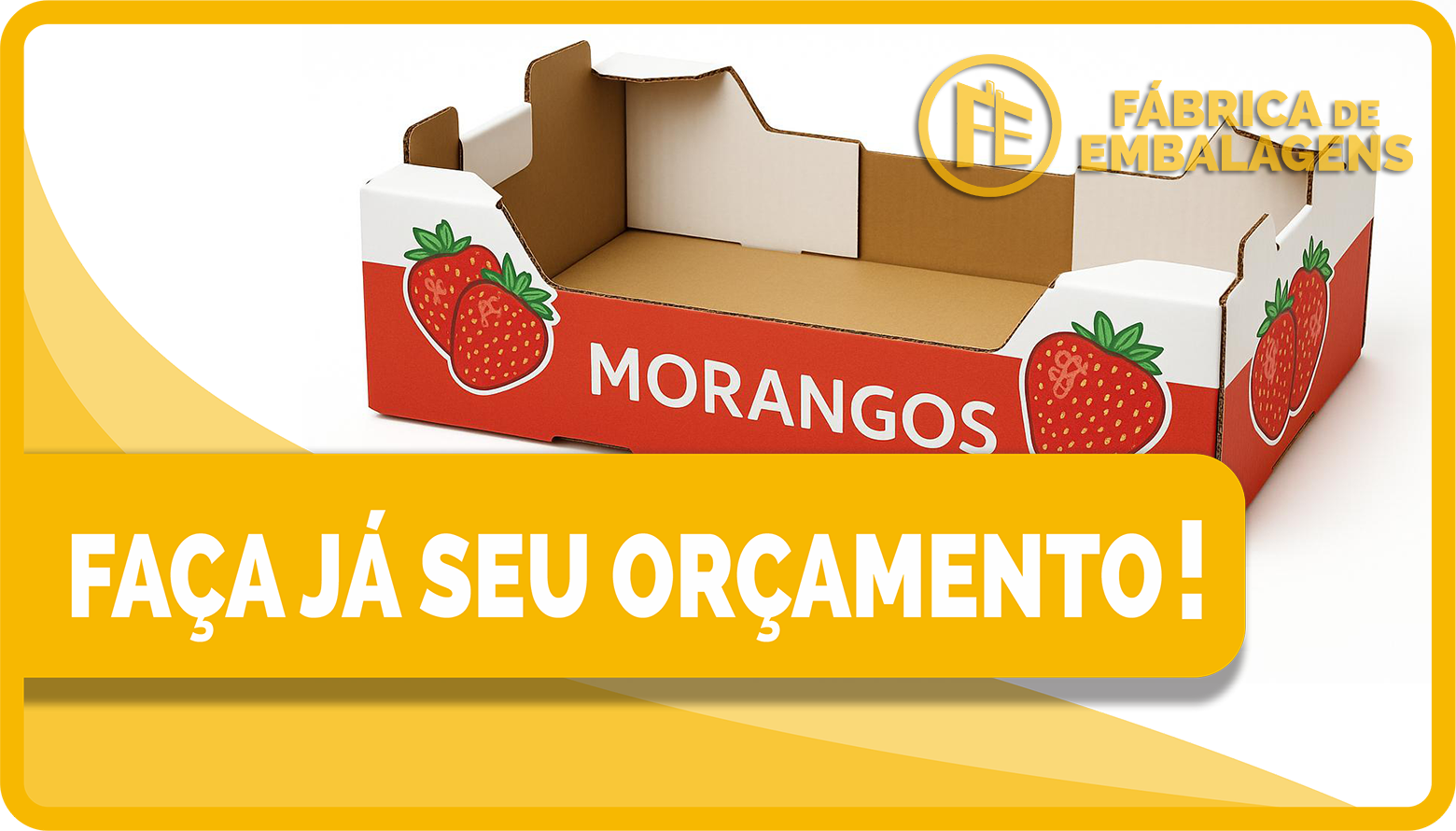 Caixa de Papelão para Morango