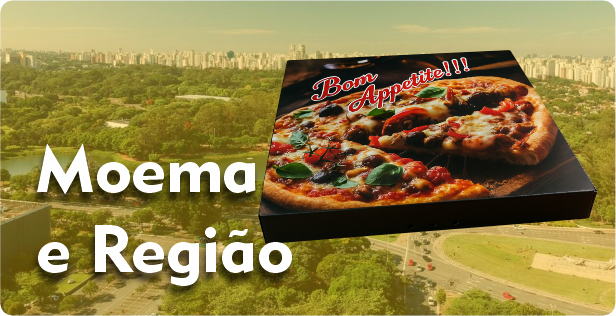 Caixa de Pizza Quadrada em Moema