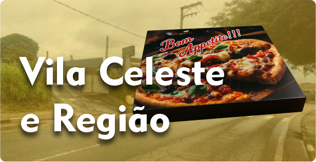 Caixa de Pizza Quadrada em Vila Celeste