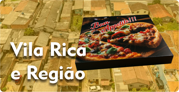 Caixa de Pizza Quadrada em Vila Rica