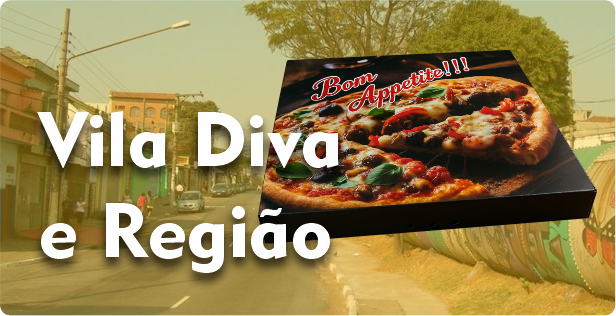 Caixa de Pizza Quadrada na Vila Diva