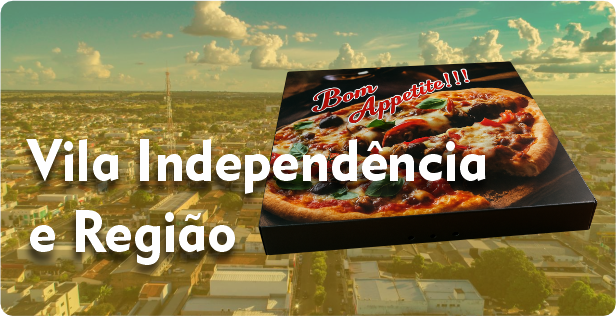 Caixa de Pizza Quadrada na Vila Independência
