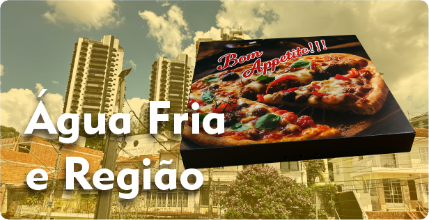 Caixa de Pizza Quadrada em Água Fria