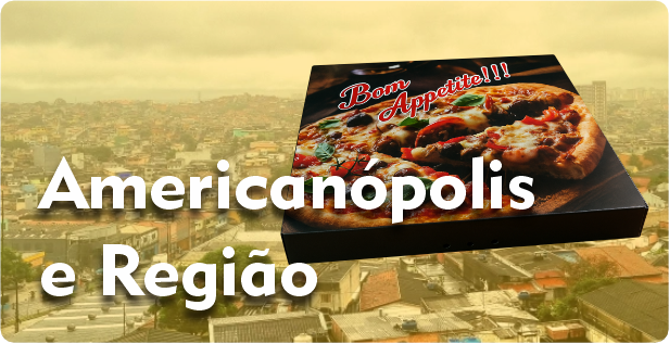 Caixa de Pizza Quadrada em Americanópolis