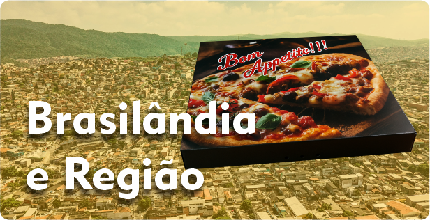 Caixa de Pizza Quadrada em Brasilândia