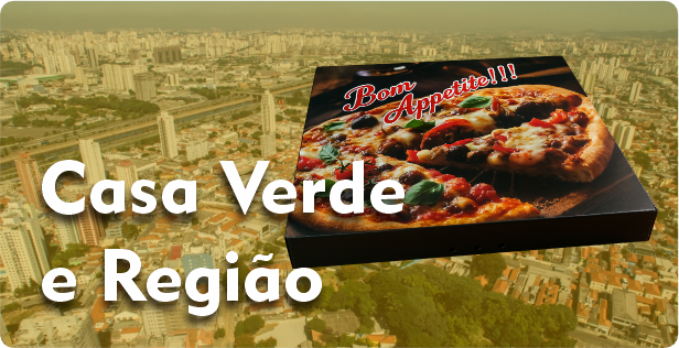 Caixa de Pizza Quadrada em Casa Verde