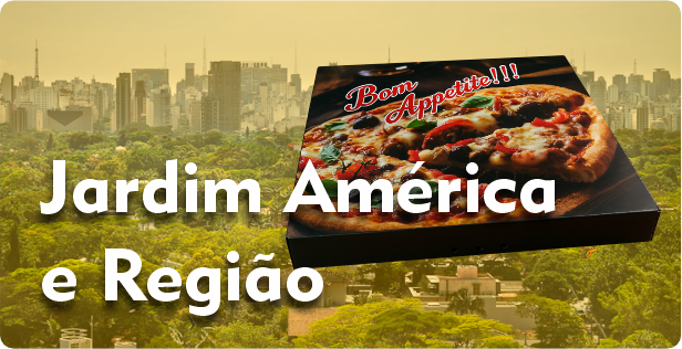 Caixa de Pizza Quadrada em Jardim América