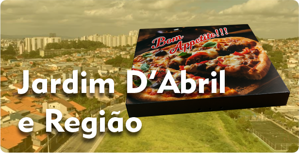 Caixa de Pizza Quadrada em Jardim D’Abril