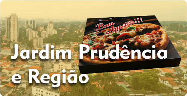 Caixa de Pizza Quadrada em Jardim Prudência
