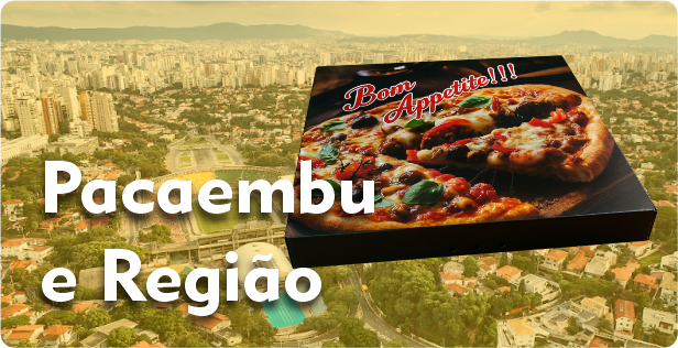 Caixa de Pizza Quadrada em Pacaembu