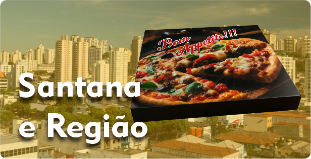 Caixa de Pizza Quadrada em Santana