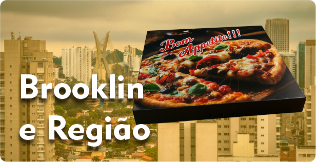 Caixa de Pizza Quadrada no Brooklin
