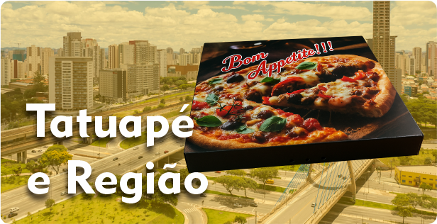 Caixa de Pizza Quadrada no Tatuapé