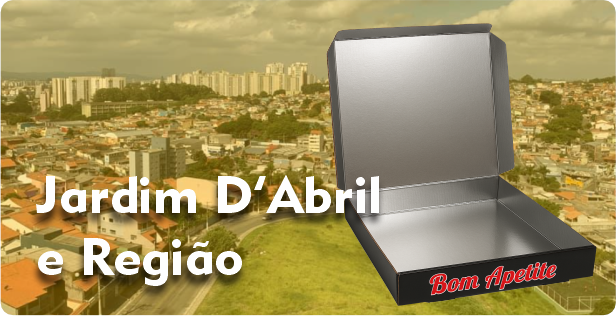 Caixa de Pizza Laminada em Jardim D’Abril