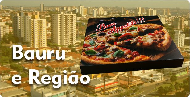 Caixa de Pizza Quadrada em Bauru