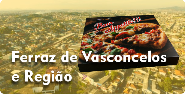 Caixa de Pizza Quadrada em Ferraz de Vasconcelos