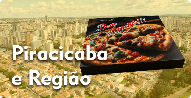 Caixa de Pizza Quadrada em Piracicaba