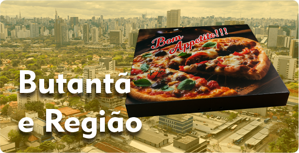 Caixa de Pizza Quadrada no Butantã