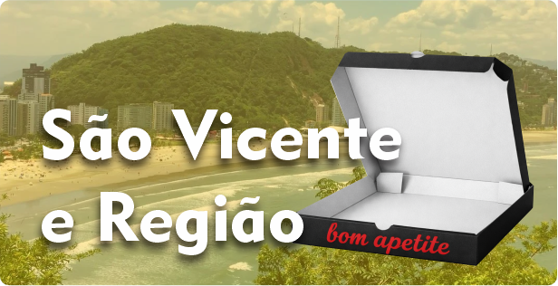 Caixa de Pizza Americana em São Vicente
