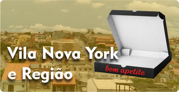 Caixa de Pizza Americana em Vila Nova York